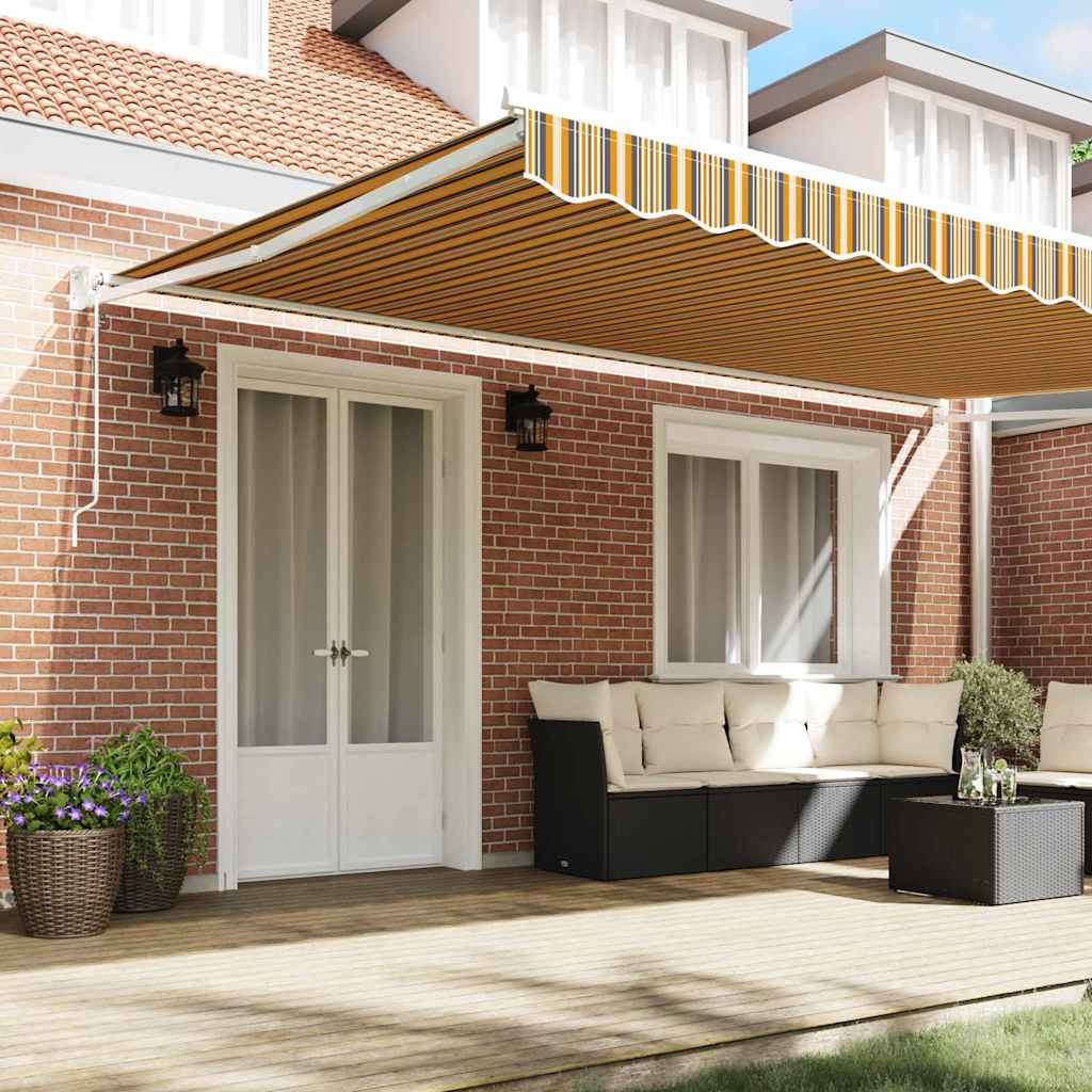 Tenda retrattile Multicolore 500 × 300 cm Poliestere e Metallo
