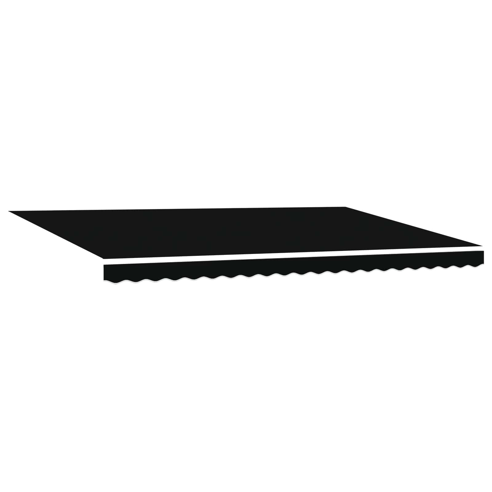 Tenda retrattile Nero 500 × 300 cm Tessuto e Alluminio