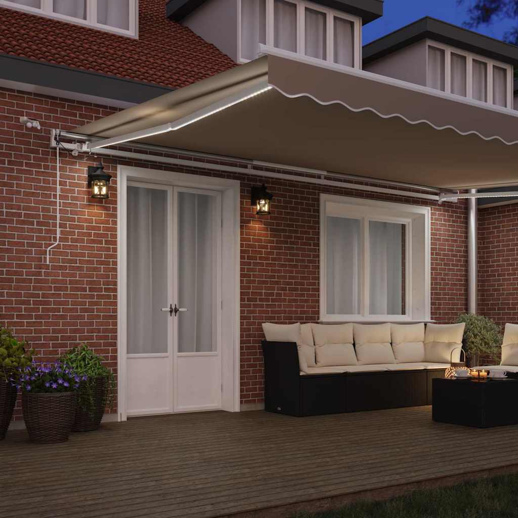 Tenda retrattile Beige 500 × 300 cm Poliestere