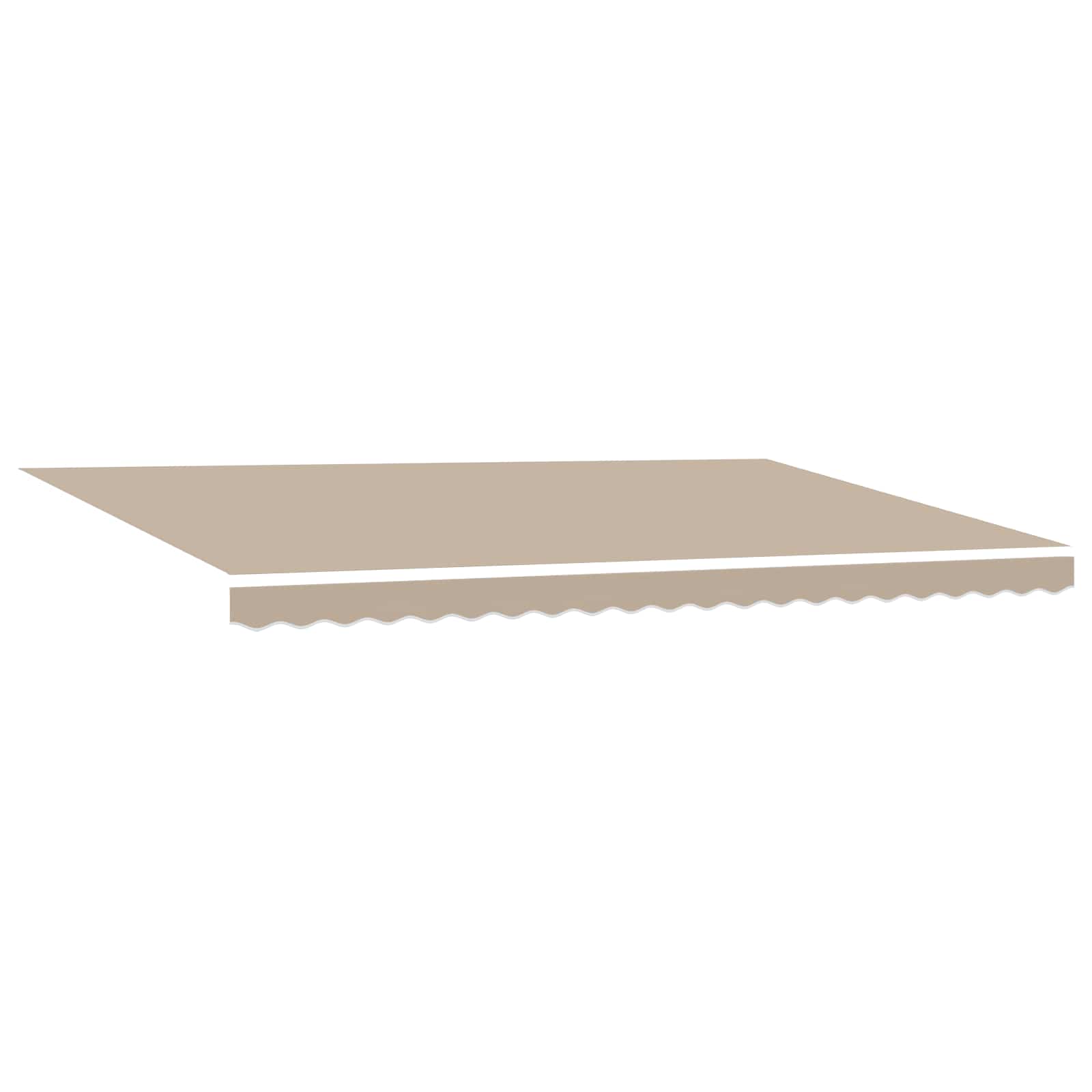 Tenda retrattile Beige 500 × 300 cm Poliestere e Alluminio