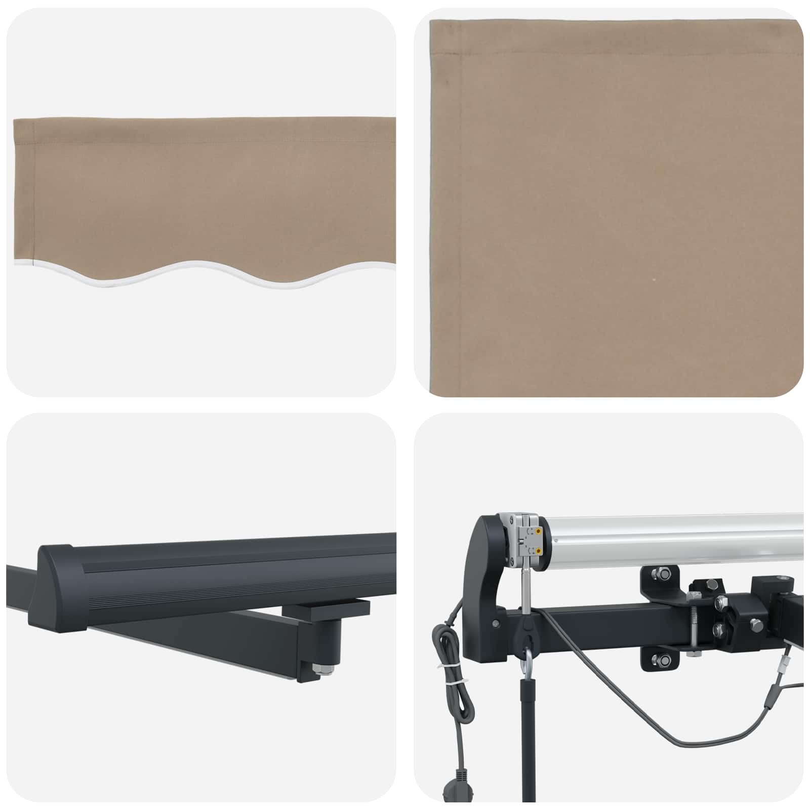 Tenda retrattile Beige 500 × 300 cm Poliestere