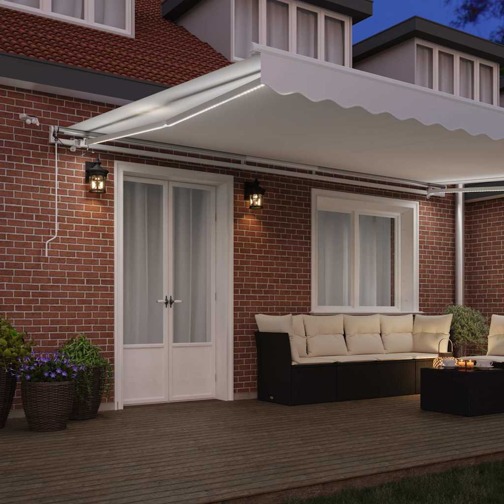 Tenda retrattile Bianco 500 × 300 cm Poliestere