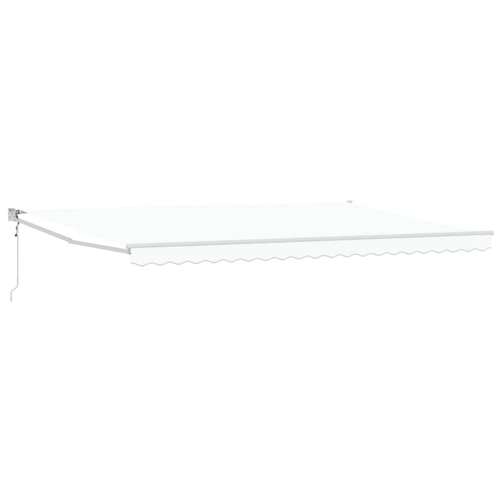 Tenda retrattile Bianco 500 x 300 x 165 cm Poliestere e Metallo