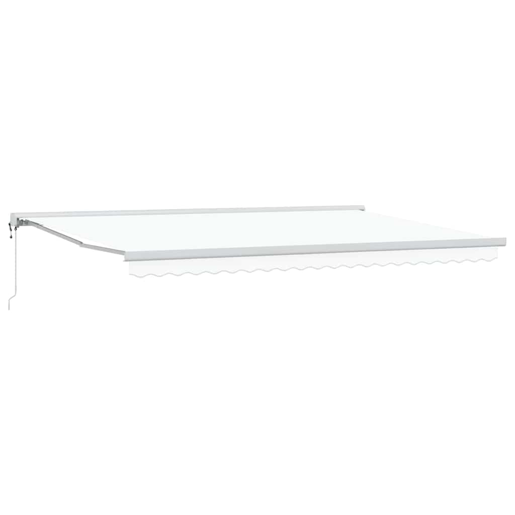 Tenda retrattile Bianco 500 x 300 x 165 cm Tessuto e Metallo