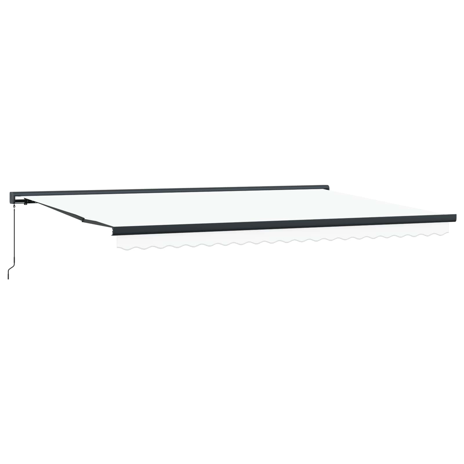 Tenda retrattile Bianco 500 × 300 cm Tela e Alluminio