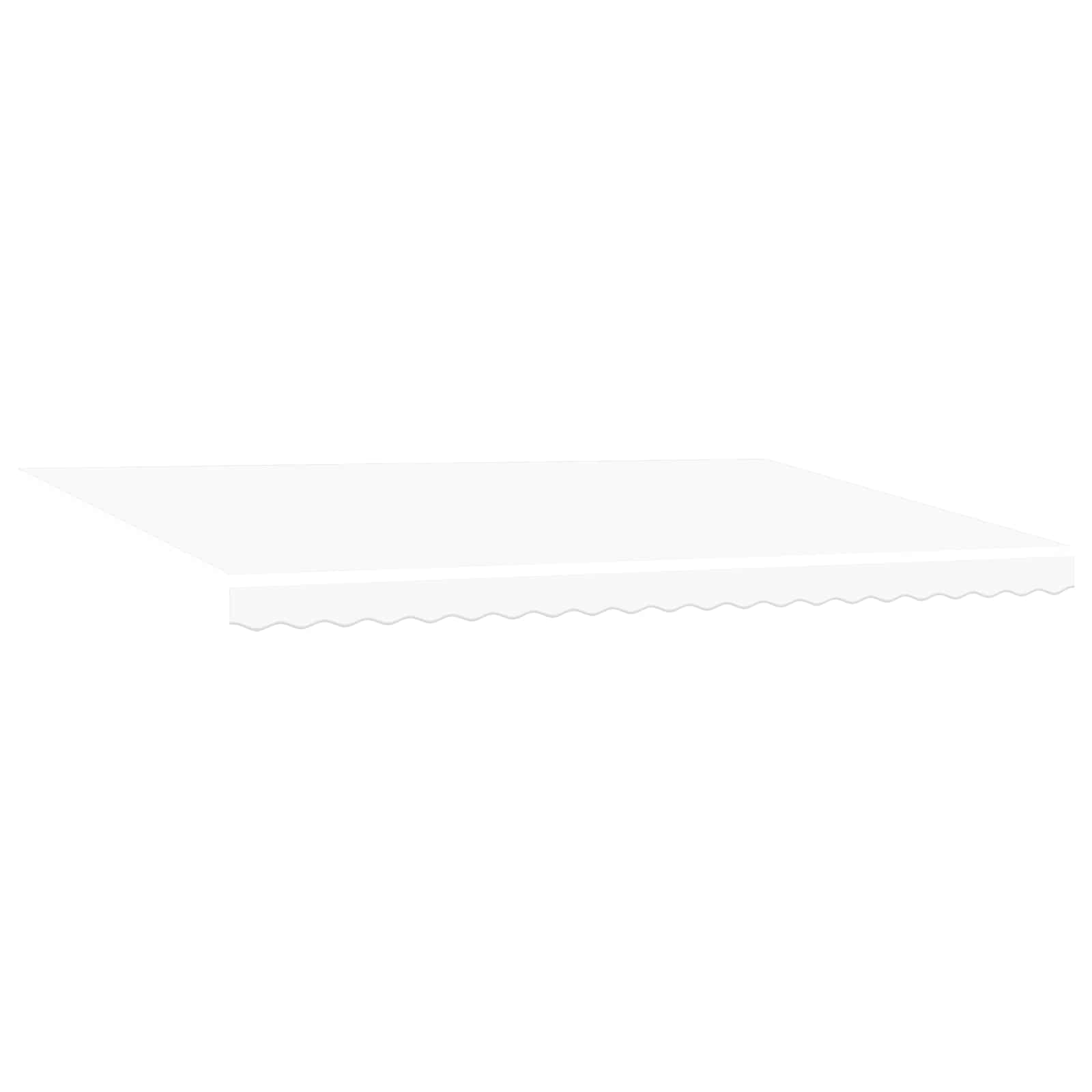 Tenda retrattile Bianco 500 × 300 cm Tela e Alluminio