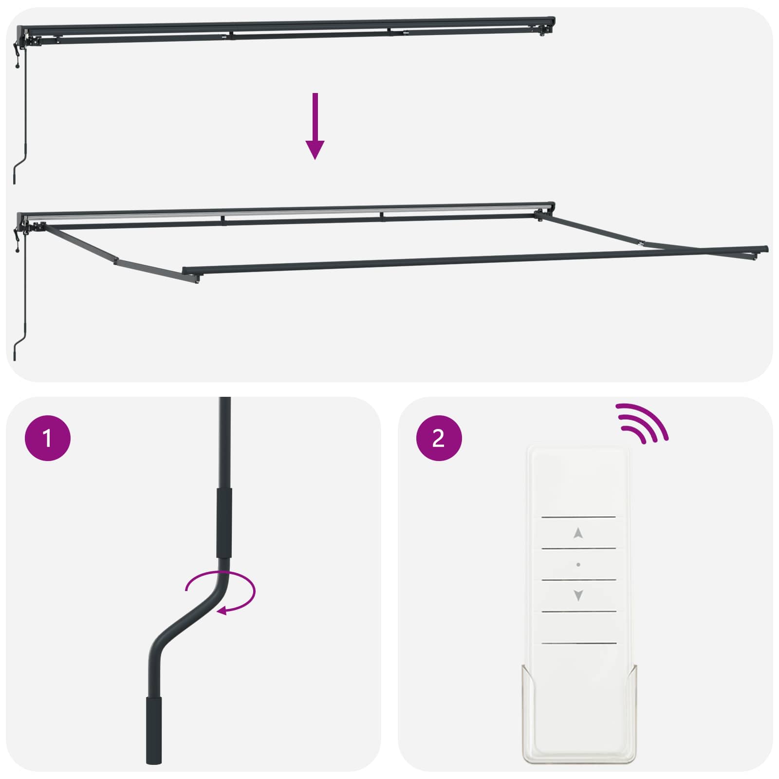 Struttura della tenda Bianco 500 × 300 cm
