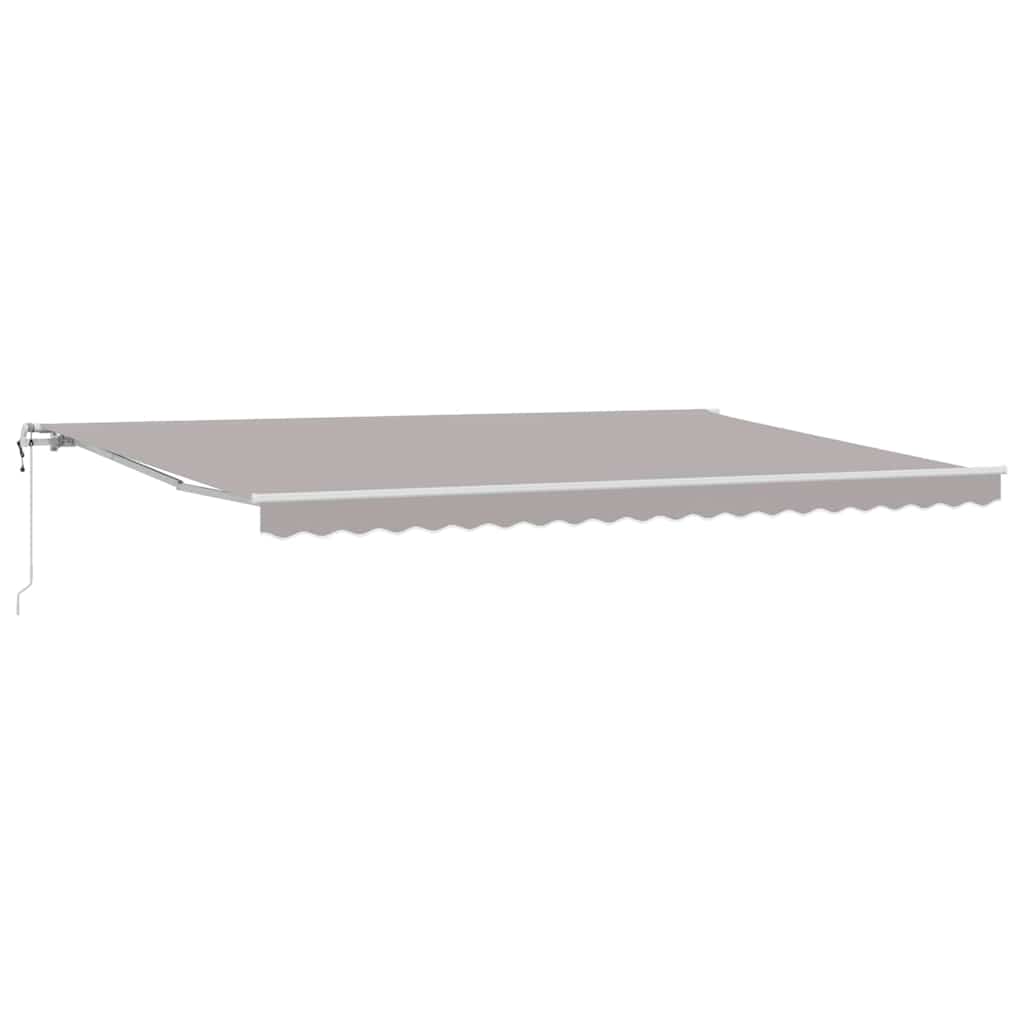 Tenda retrattile Grigio Chiaro 500 × 300 cm Tessuto e Alluminio