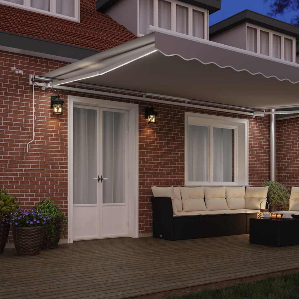 Tenda retrattile Grigio Chiaro 500 × 300 cm Poliestere