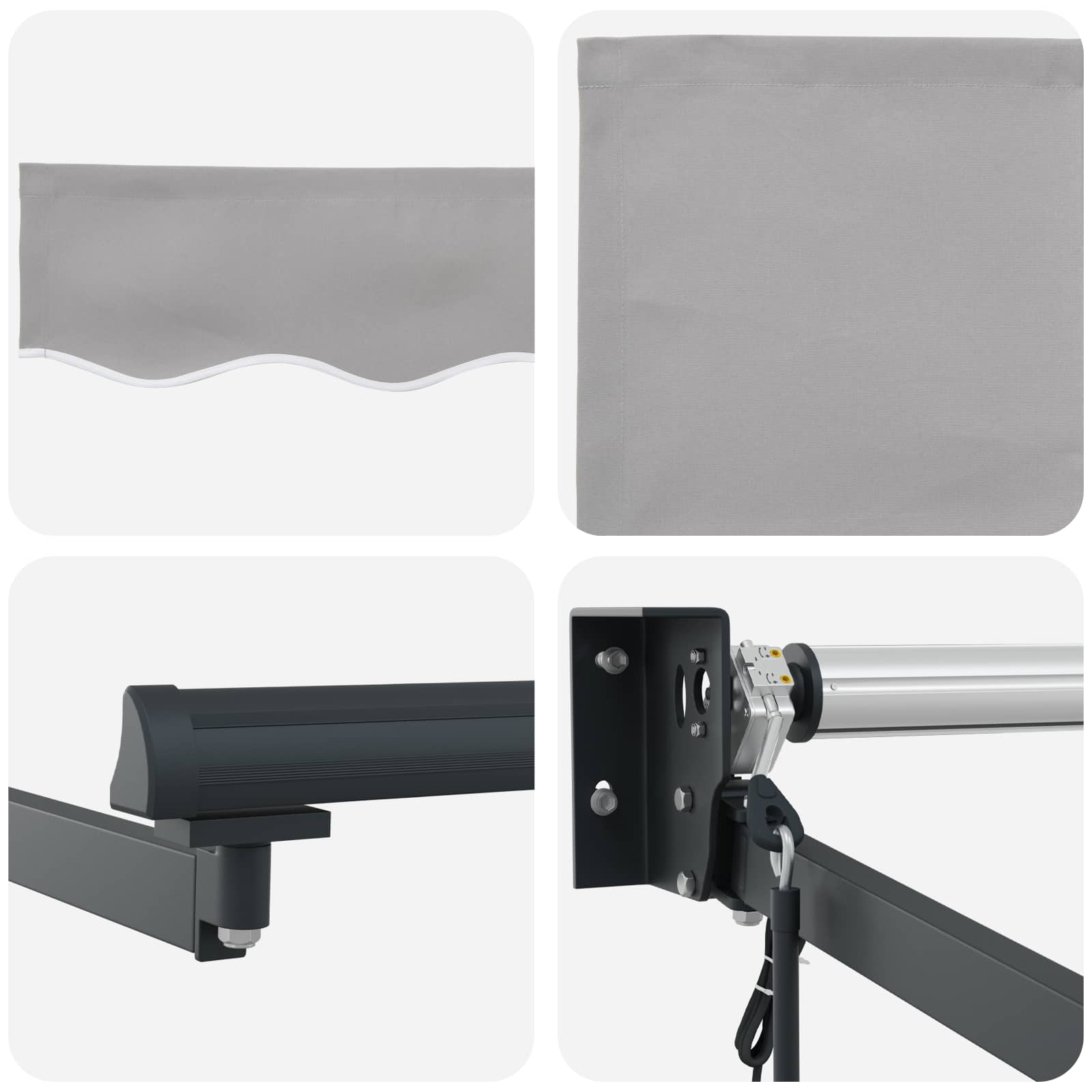 Tenda retrattile Grigio Chiaro 500 x 300 x 165 cm