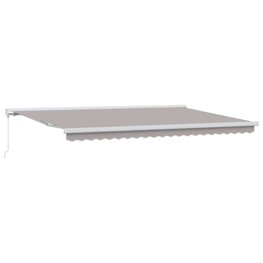 Tenda retrattile Grigio Chiaro 500 × 300 cm Tela e Alluminio