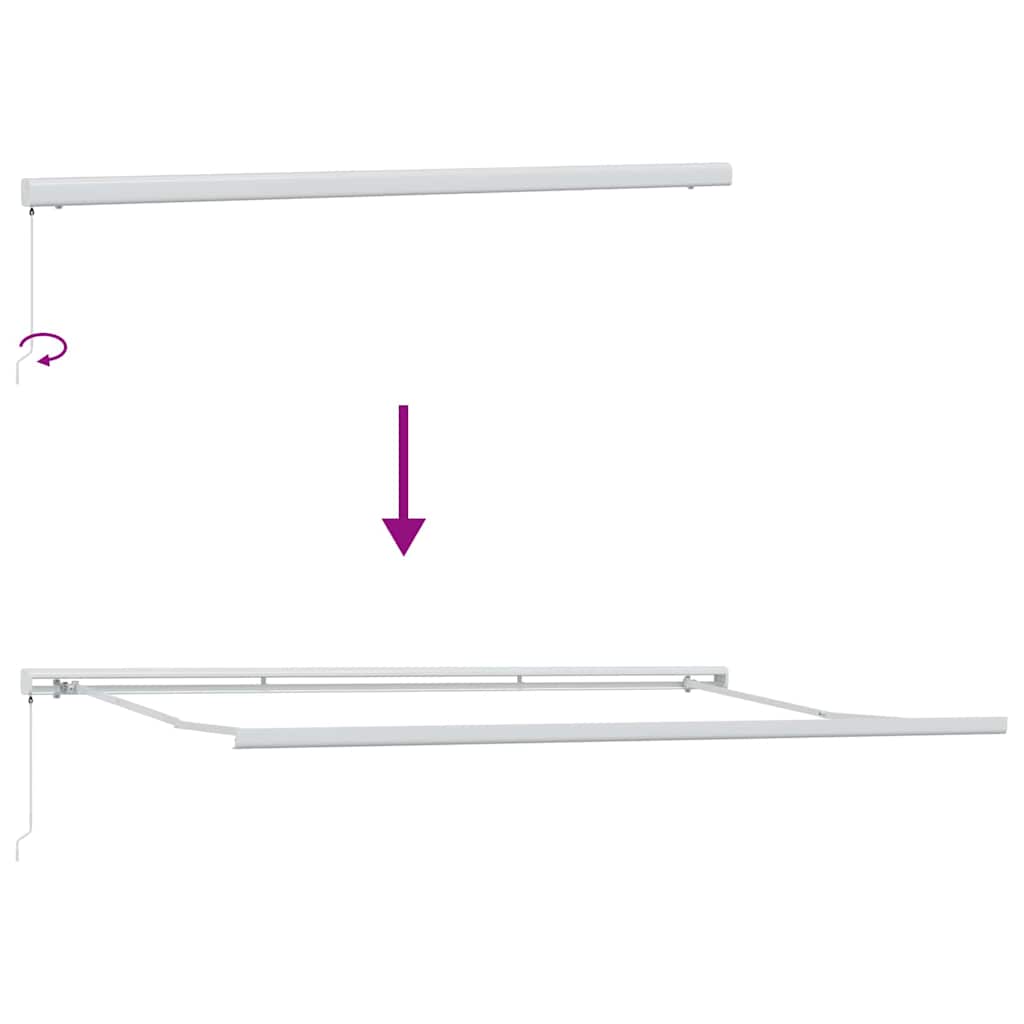 Tenda retrattile Grigio Chiaro 500 × 300 cm Tela e Alluminio