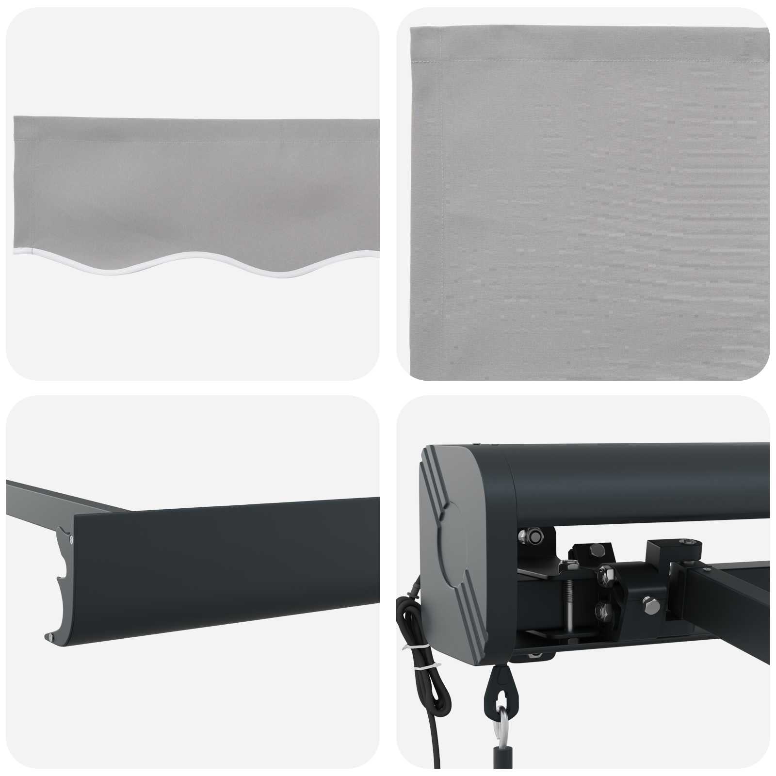 Tenda retrattile Grigio Chiaro 500 x 300 x 165 cm