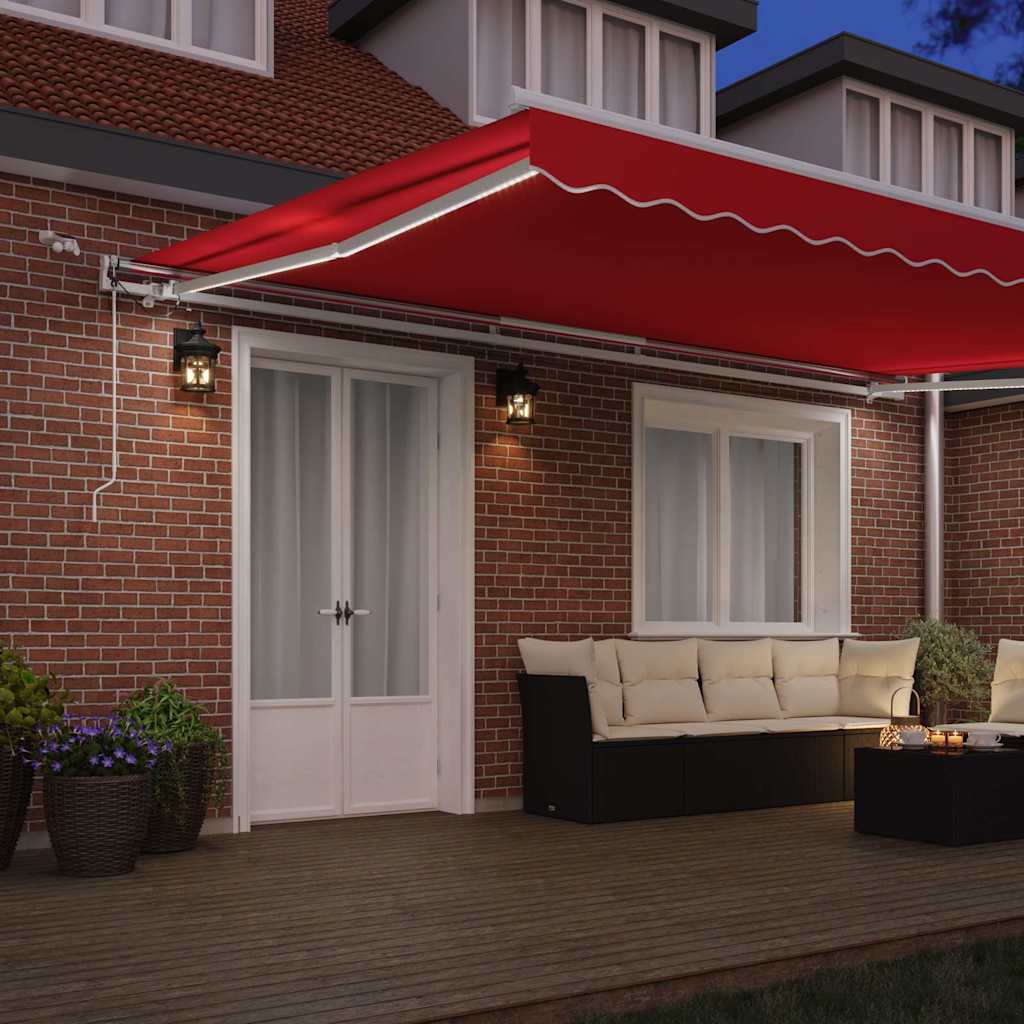 Tenda retrattile Rosso 500 × 300 cm Poliestere