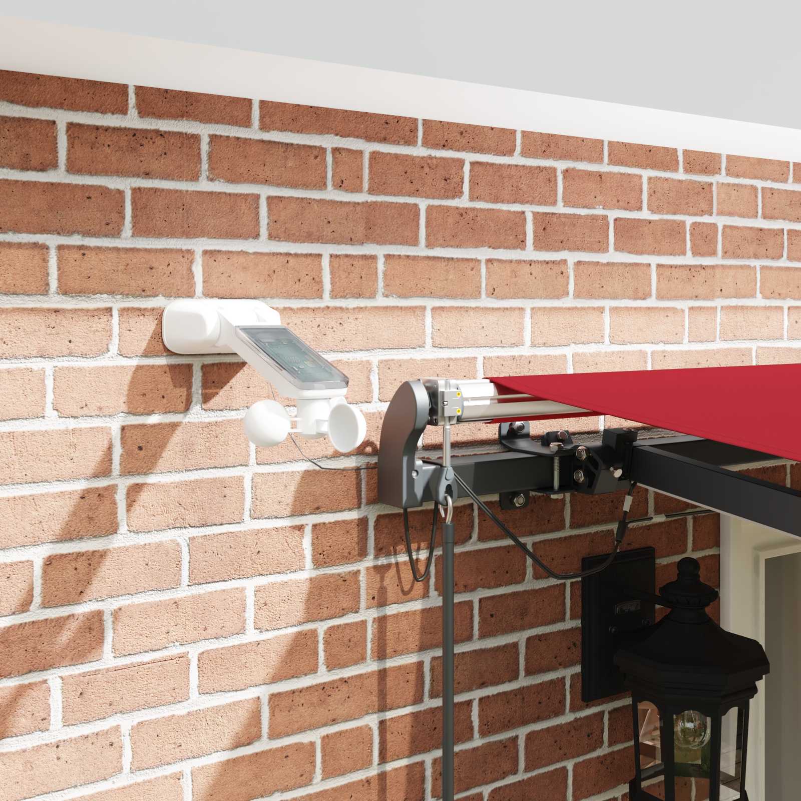 Tenda retrattile Rosso 500 × 300 cm Poliestere