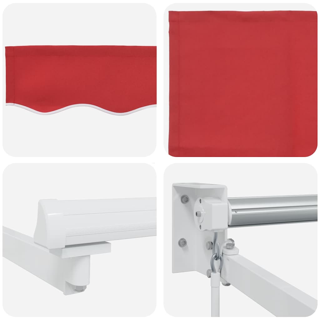Tenda retrattile Rosso 500 x 300 x 165 cm