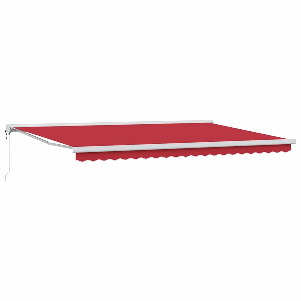 Tenda retrattile Rosso 500 x 300 x 165 cm Tessuto e Metallo