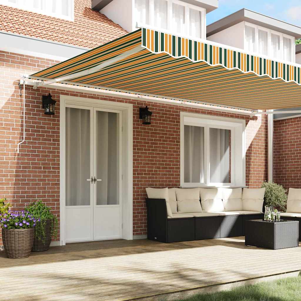 Tenda retrattile Verde e giallo 500 × 300 cm