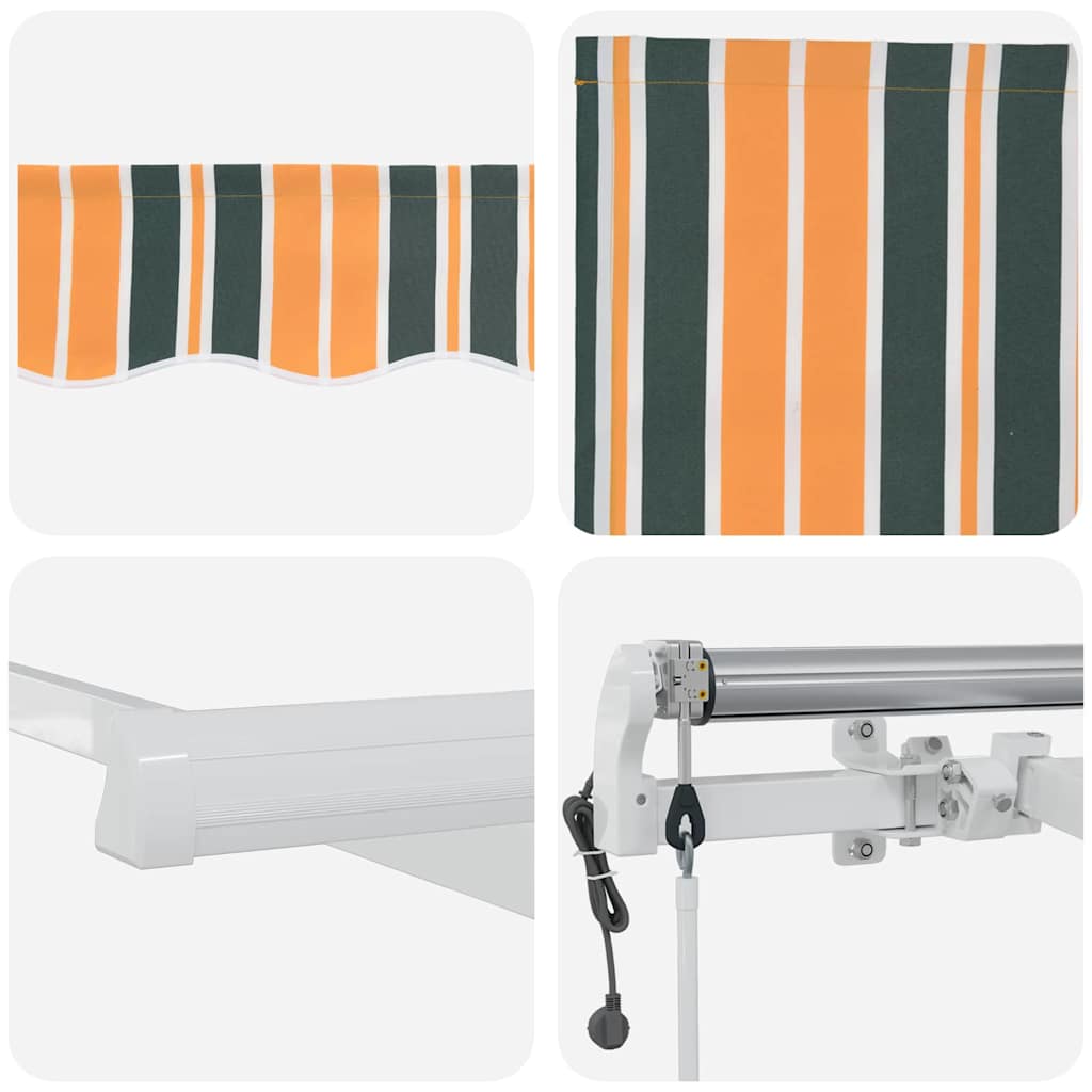 Tenda retrattile Verde e giallo 500 × 300 cm