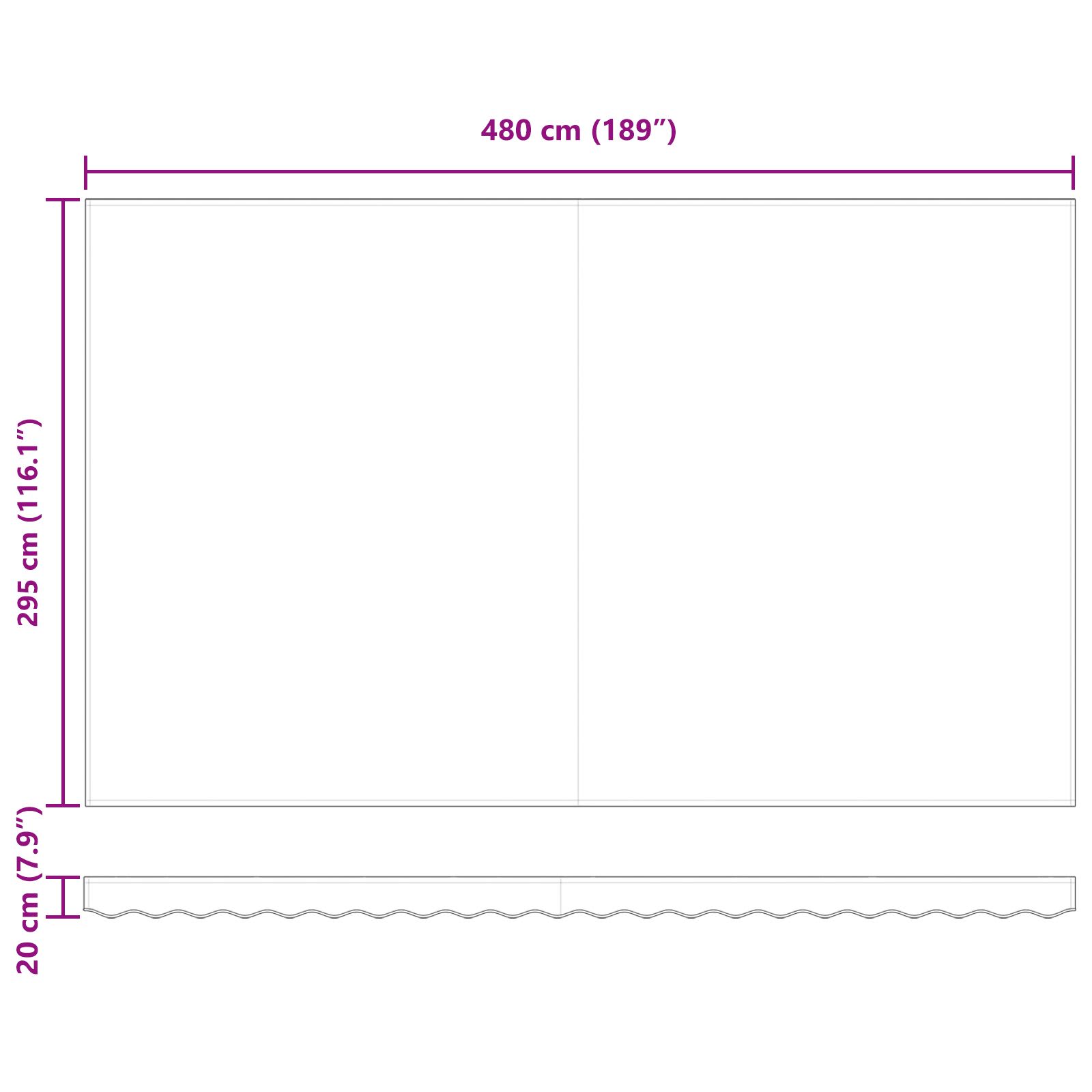 Tenda retrattile Verde e giallo 500 × 300 cm Poliestere