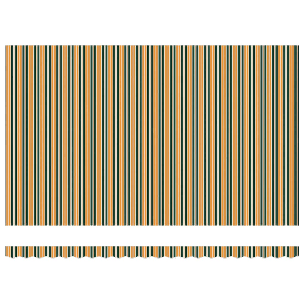 Tenda retrattile Verde e Giallo 500 × 300 cm Tela e Alluminio
