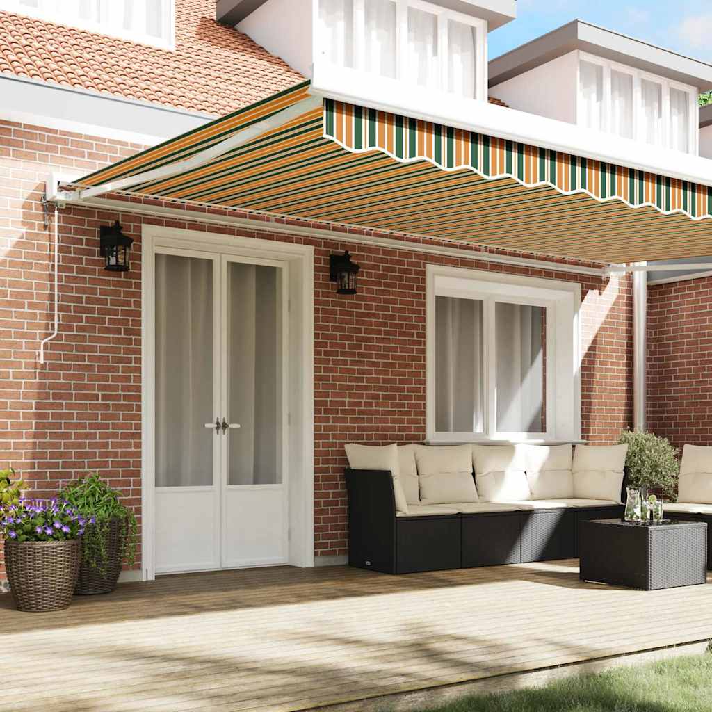 Tenda retrattile Verde e Giallo 500 x 300 x 165 cm
