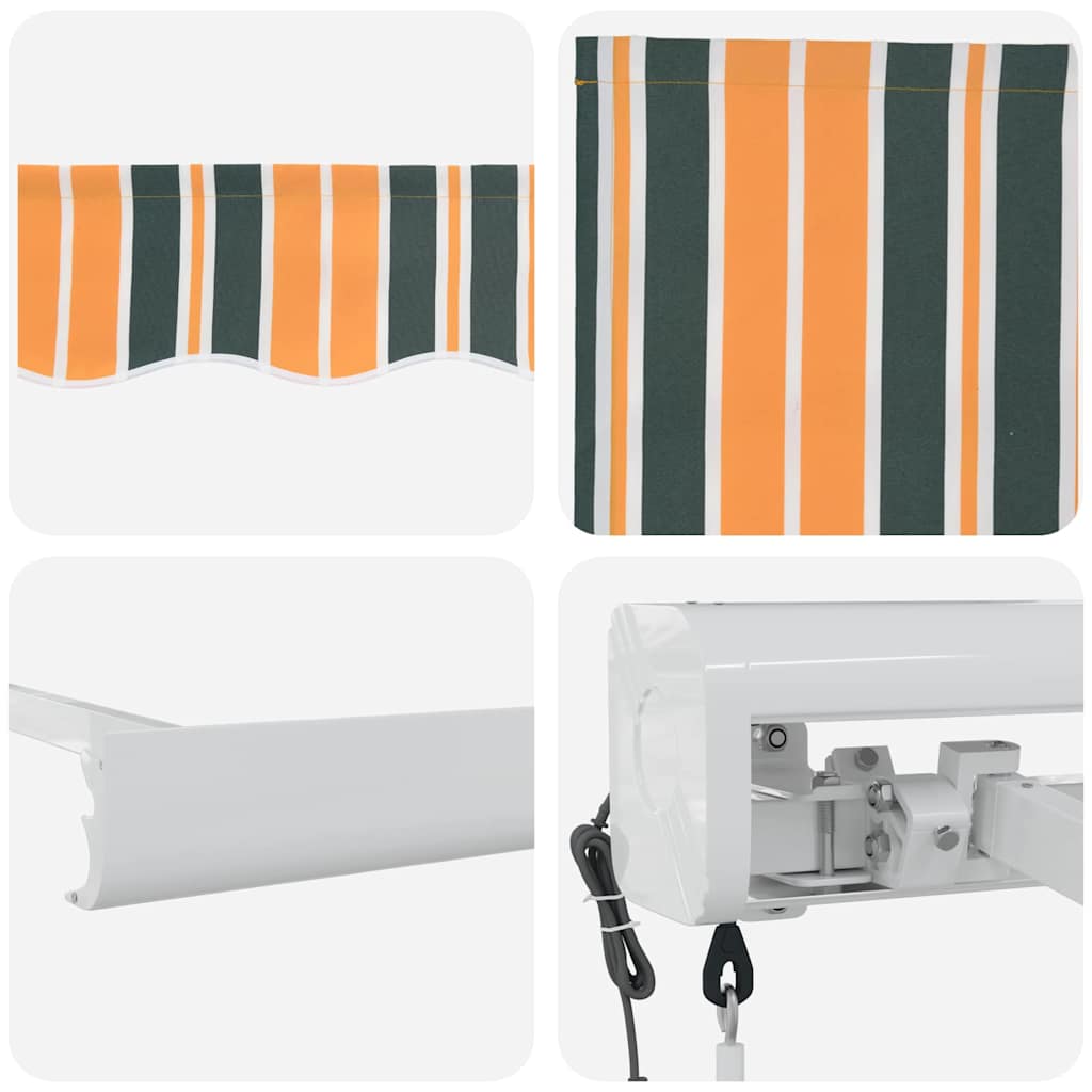 Tenda retrattile Verde e Giallo 500 x 300 x 165 cm