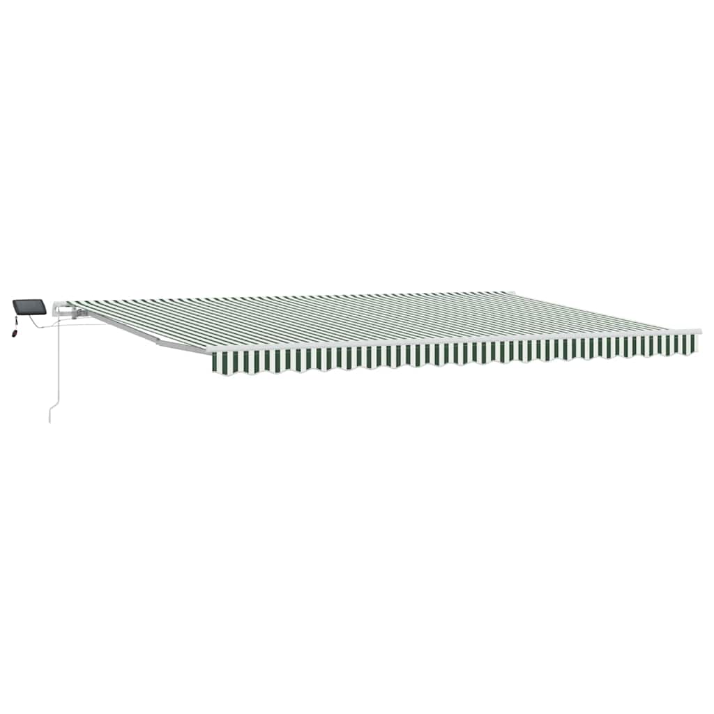 Tenda retrattile Verde e Bianco 500 × 300 cm