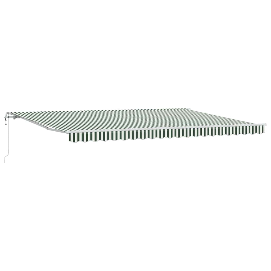 Tenda retrattile Verde e Bianco 500 × 300 cm