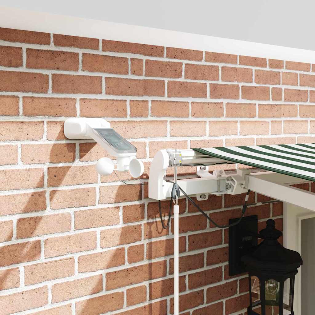 Tenda retrattile Verde e Bianco 500 × 300 cm Poliestere