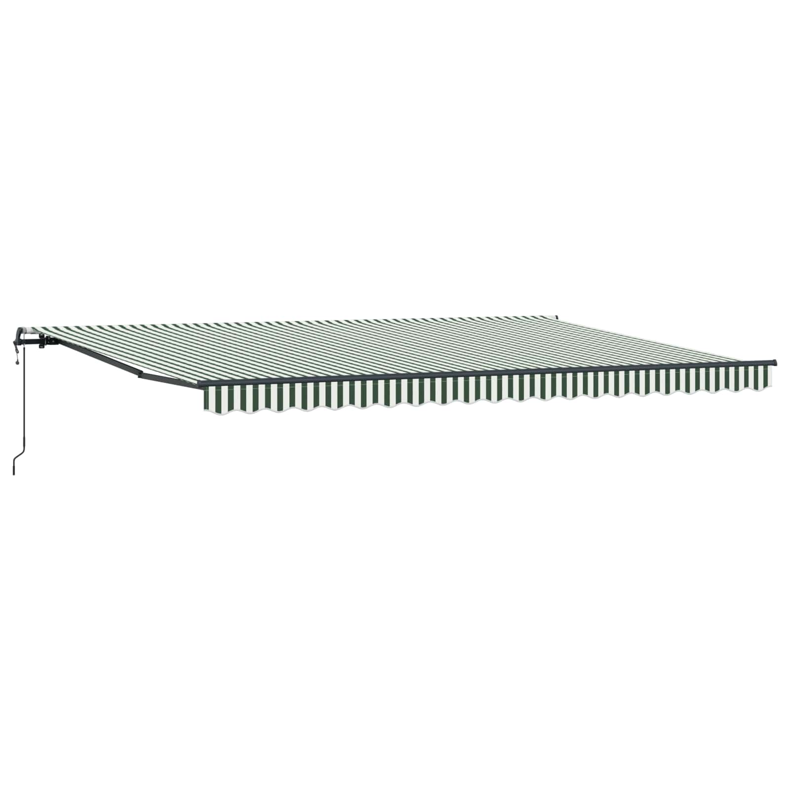 Tenda retrattile Verde e Bianco 500 × 300 cm
