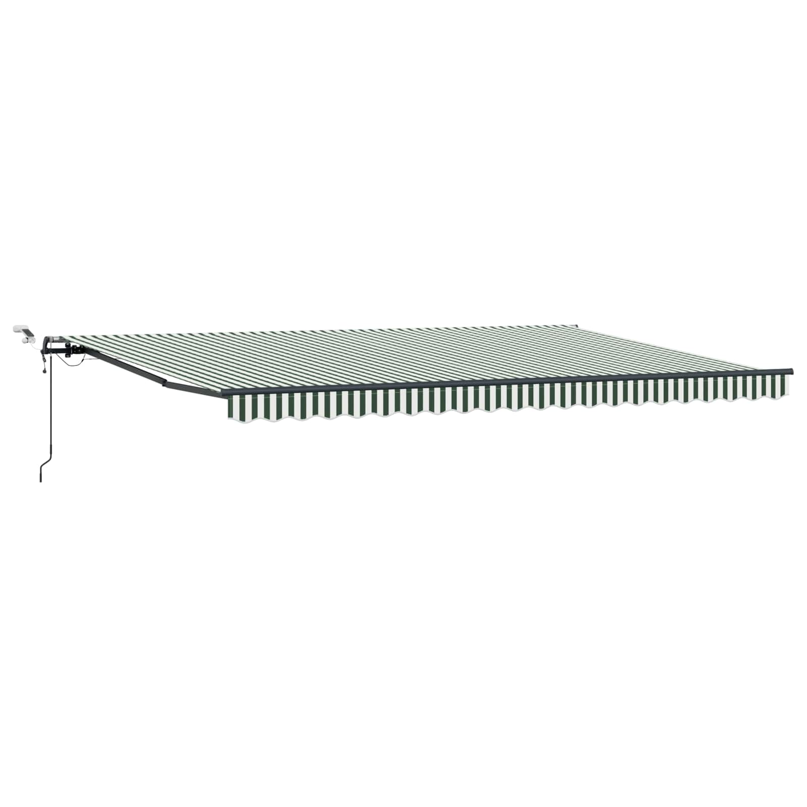 Tenda retrattile Verde e Bianco 500 × 300 cm Poliestere