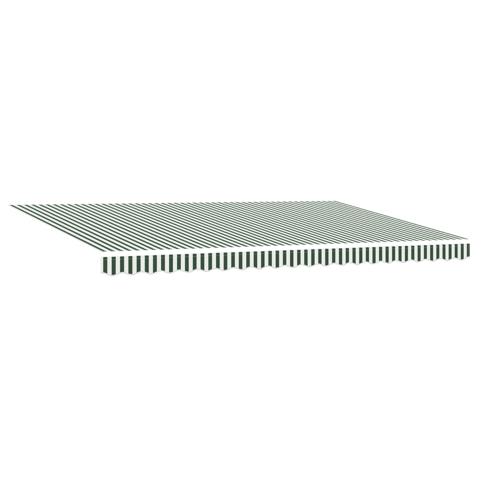 Tenda retrattile Verde e Bianco 500 × 300 cm Tela e Alluminio