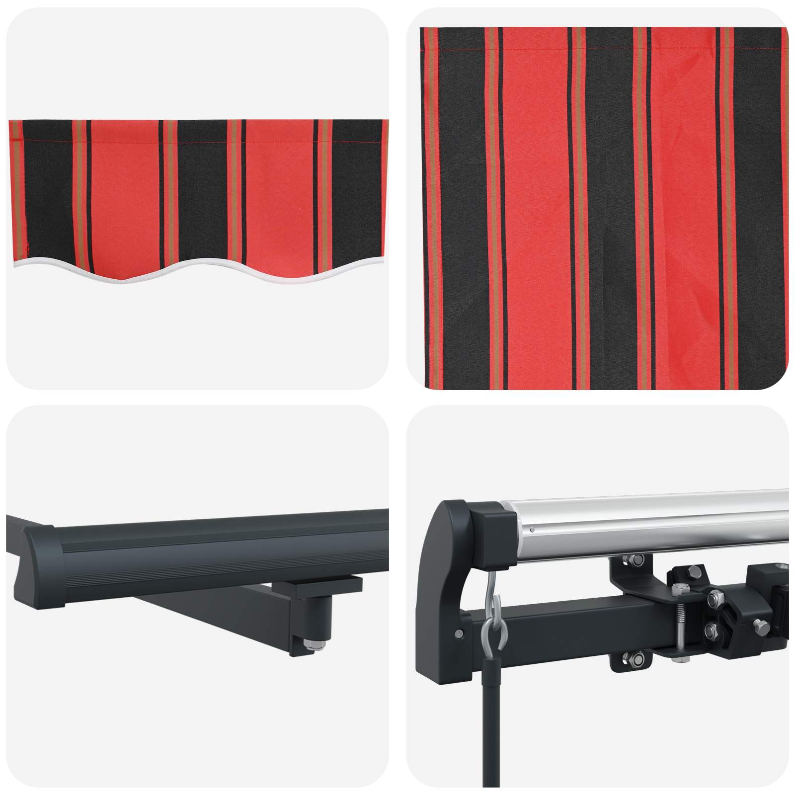 Tenda retrattile arancione e marrone 500 × 350 cm