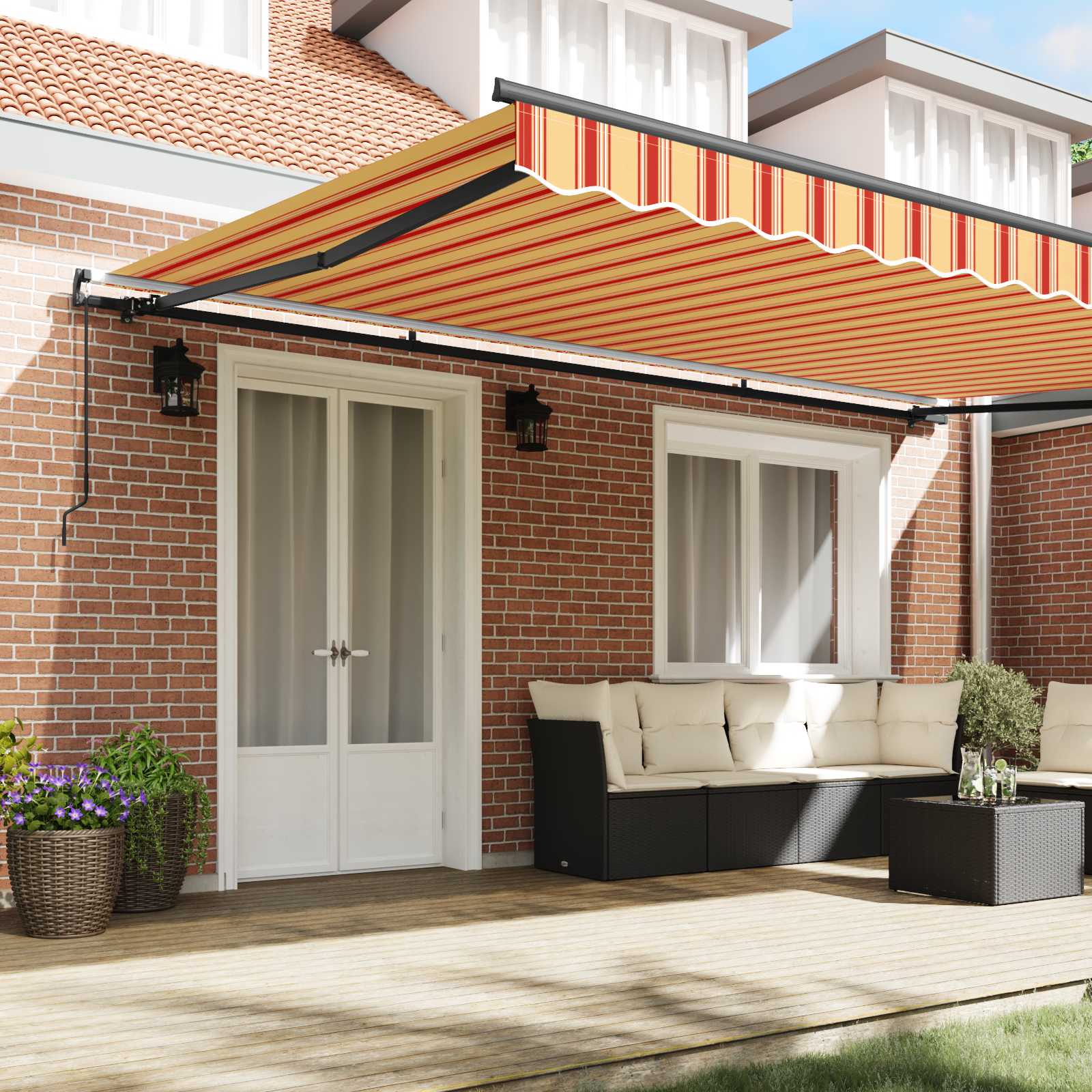 Tenda retrattile Giallo e Arancione 500 × 350 cm
