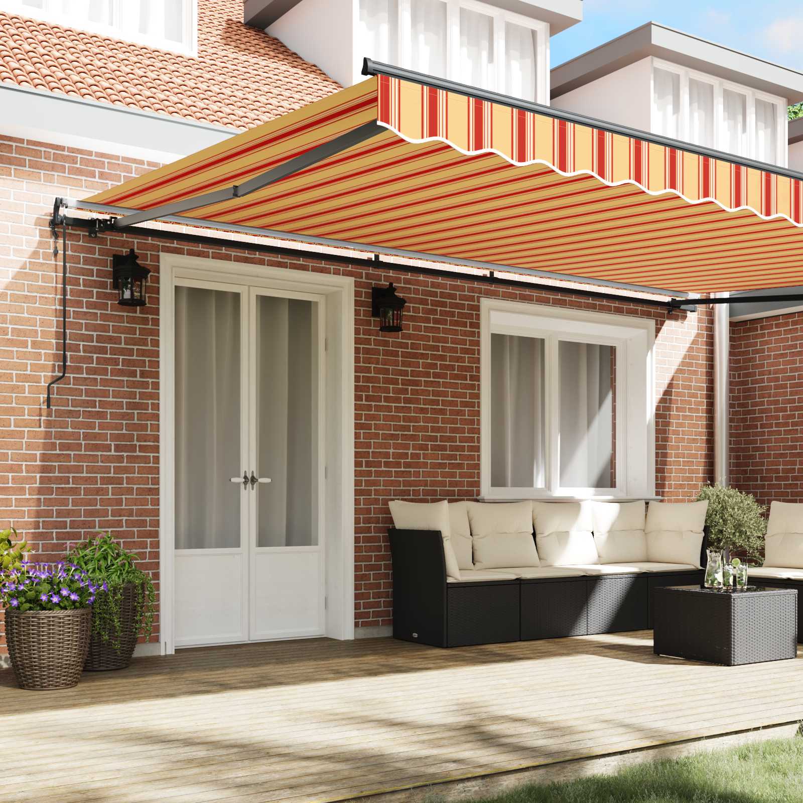Tenda retrattile Giallo e Arancione 500 × 350 cm