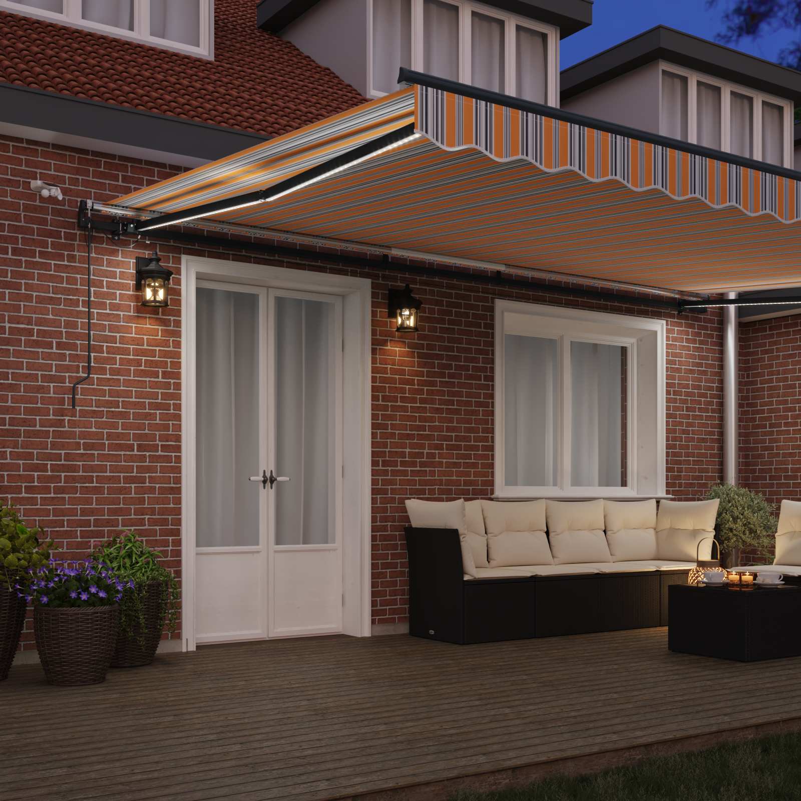 Tenda retrattile Multicolore 500 × 350 cm Poliestere