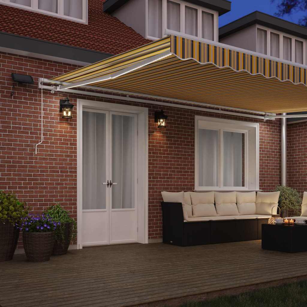 Tenda retrattile Multicolore 500 × 350 cm Tessuto e Alluminio