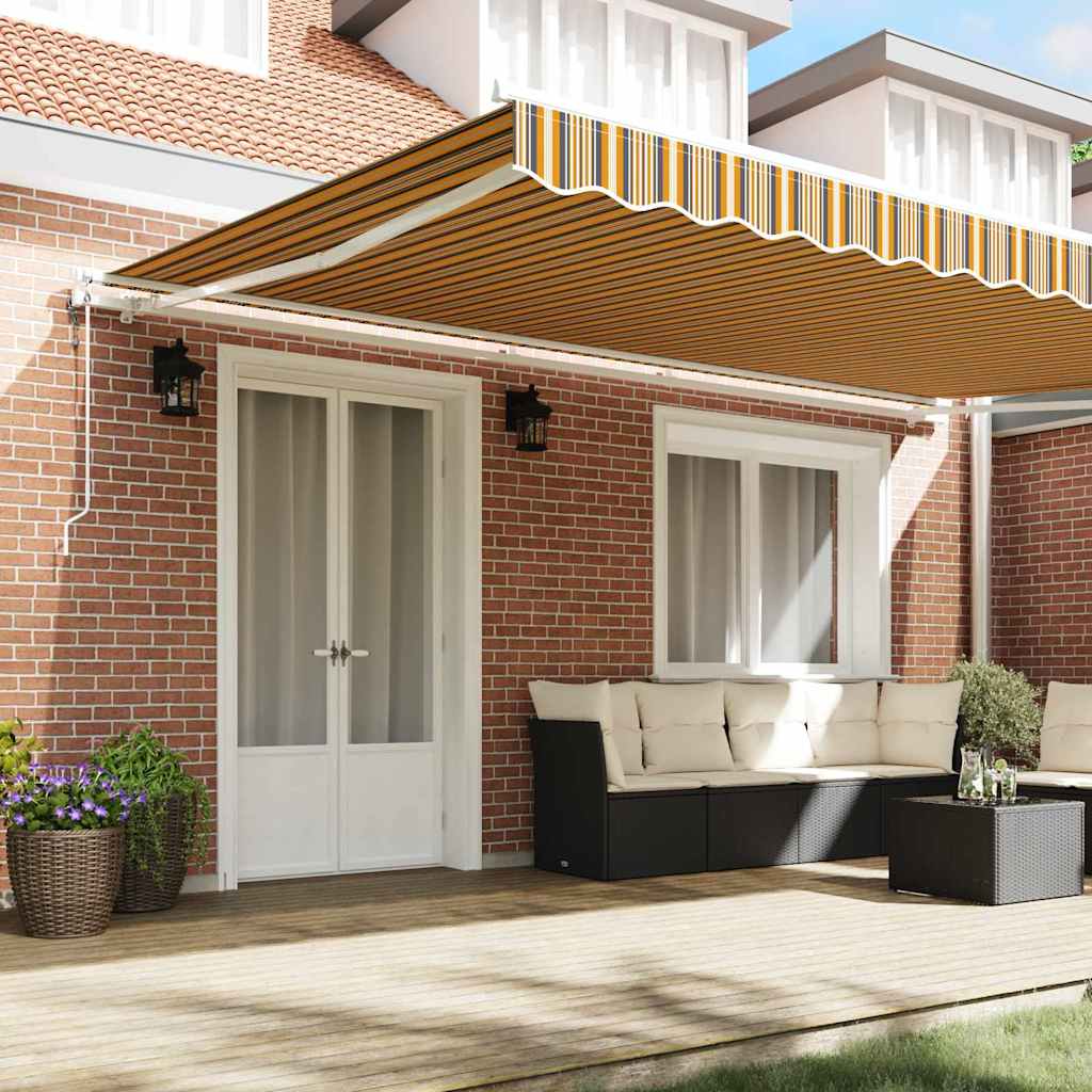 Tenda retrattile Multicolore 500 × 350 cm Tessuto e Alluminio