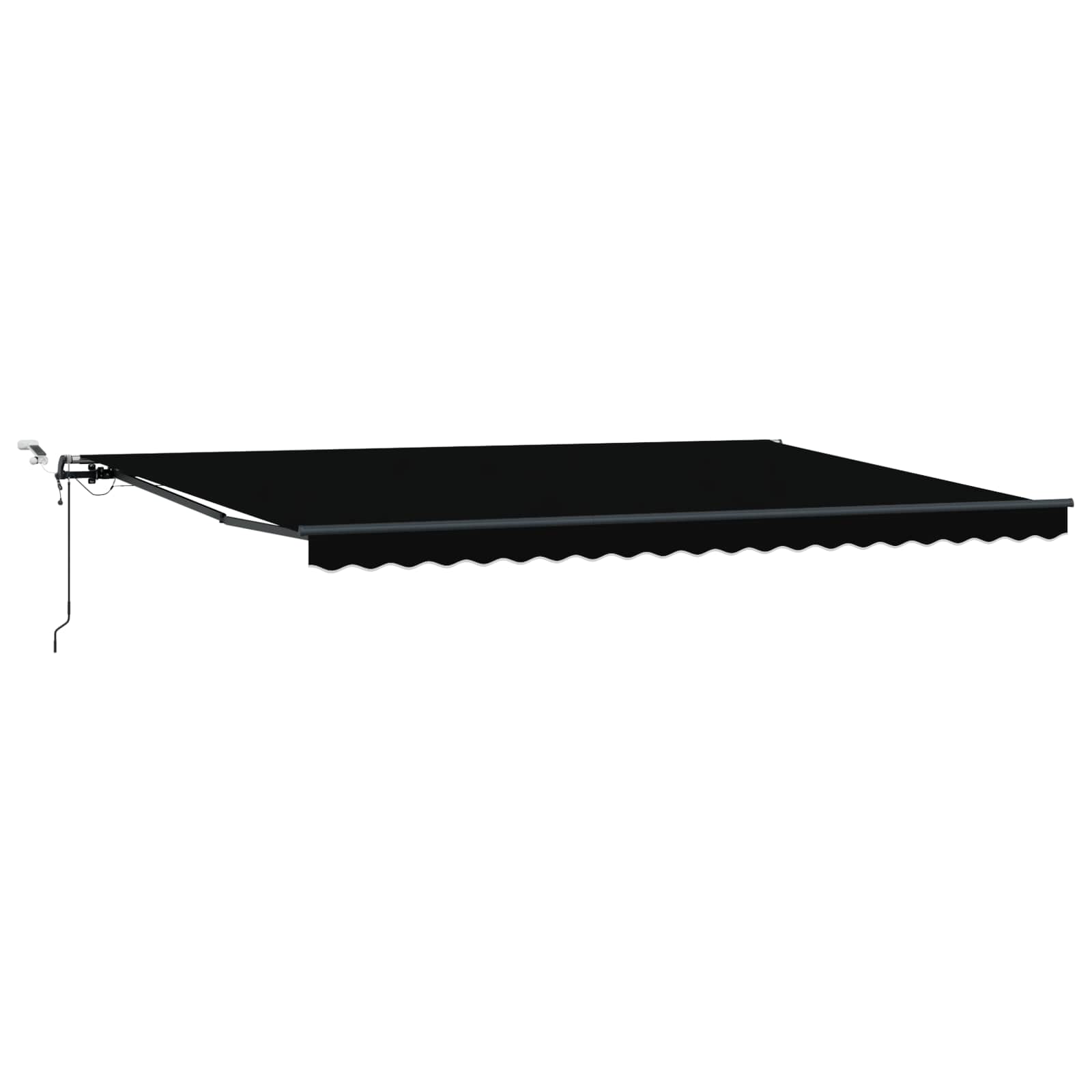 Tenda retrattile Nero 500 × 350 cm Poliestere