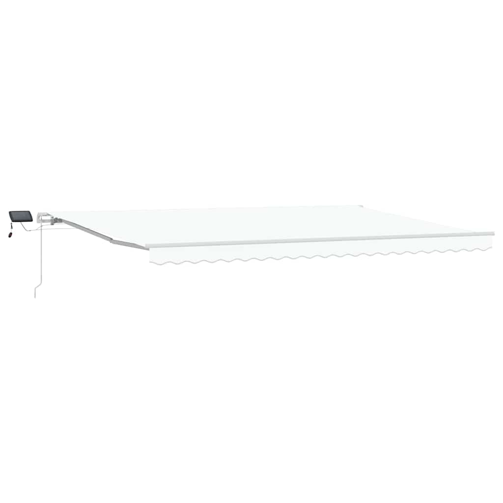 Tenda retrattile Bianco 500 × 350 cm Tessuto e Alluminio