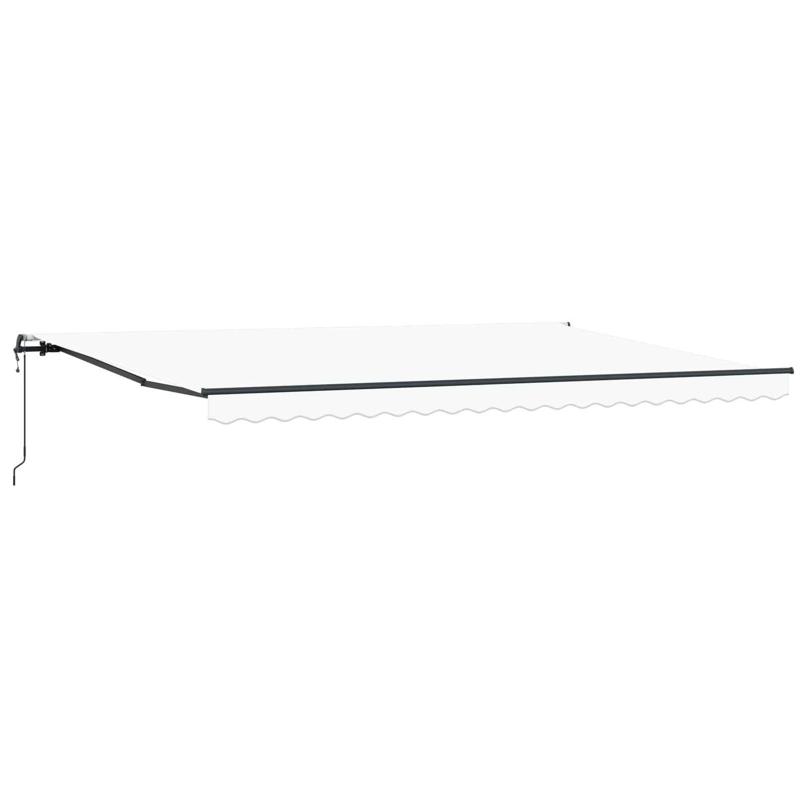 Tenda retrattile Bianco 500 × 350 cm Tessuto e Alluminio