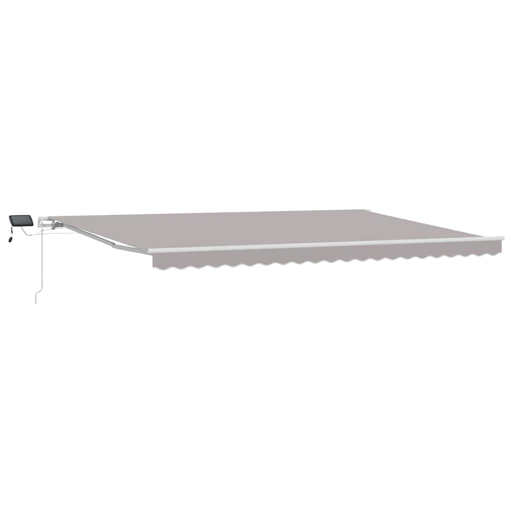 Tenda retrattile Grigio Chiaro 500 × 350 cm Tessuto e Alluminio