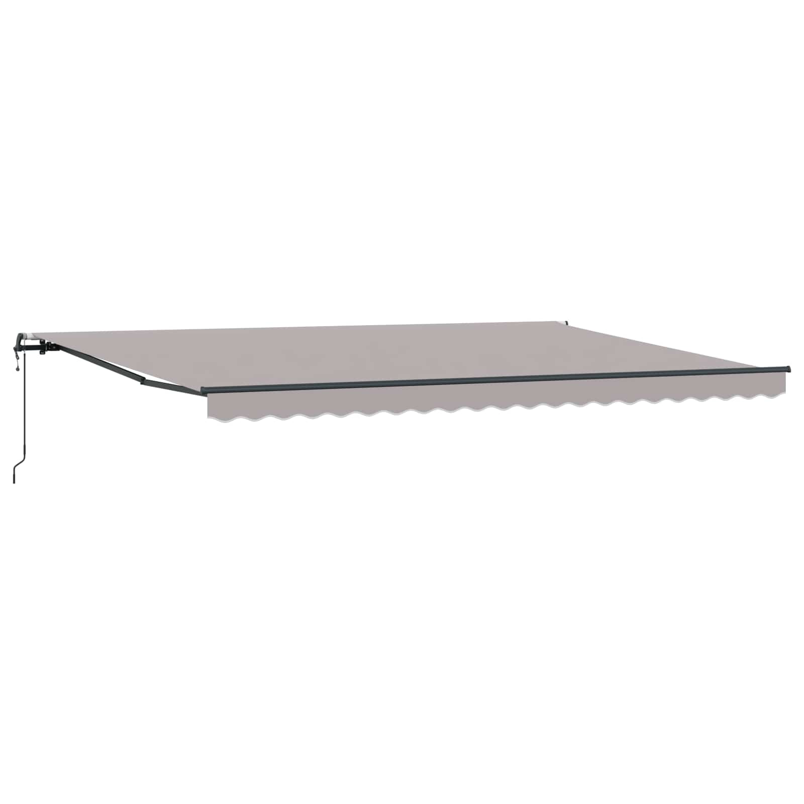 Tenda retrattile Grigio Chiaro 500 × 350 cm Tessuto e Alluminio