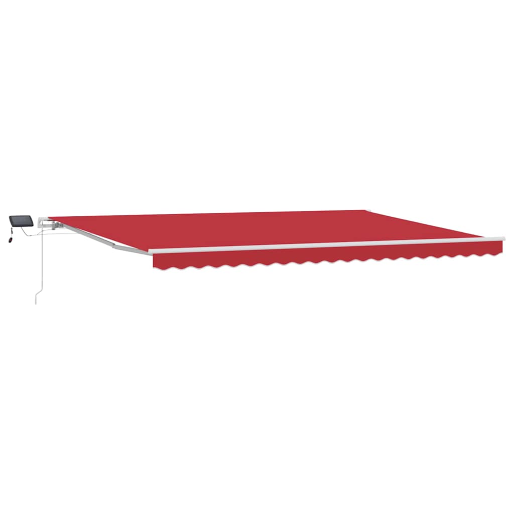 Tenda retrattile Rosso 500 × 350 cm Tessuto e Alluminio