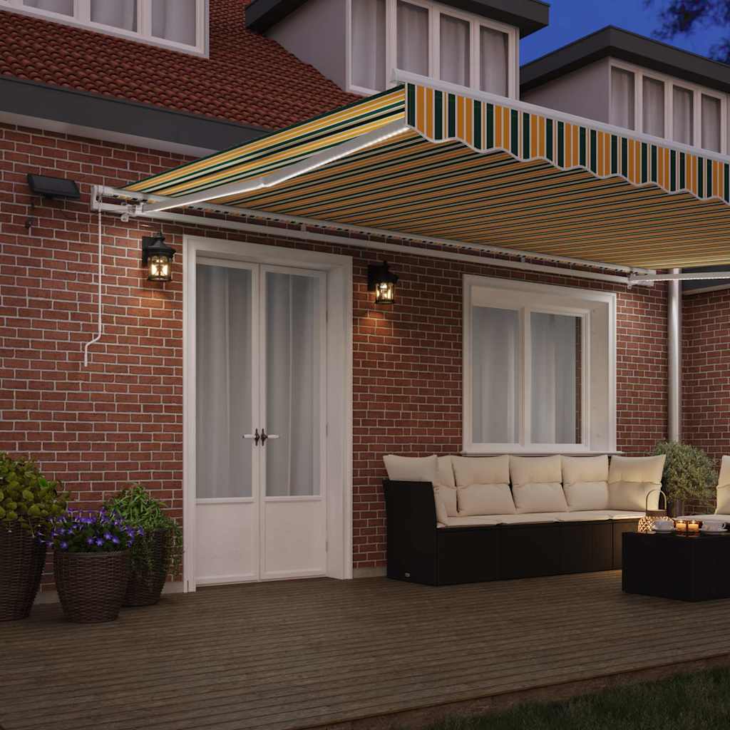 Tenda retrattile Verde e giallo 500 × 350 cm