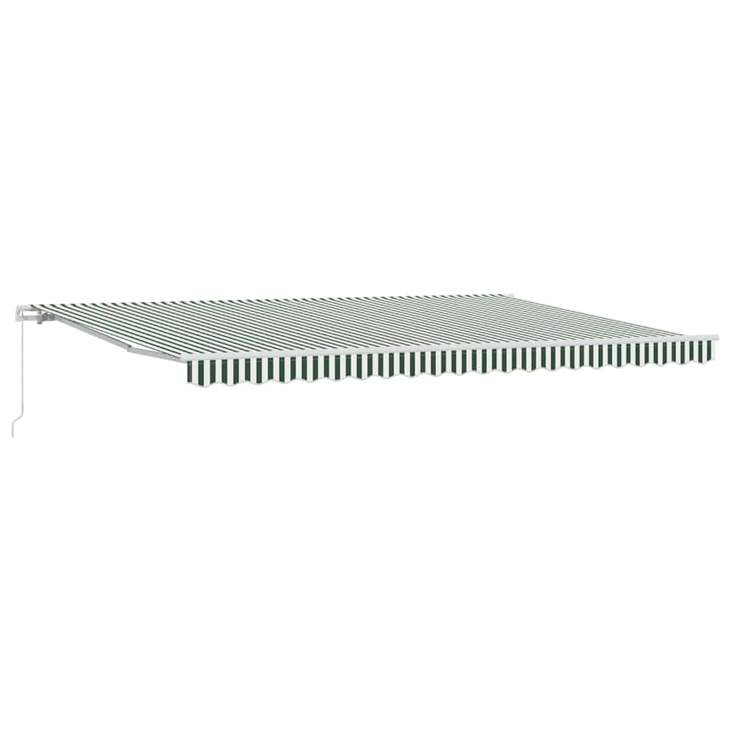 Tenda retrattile Verde e Bianco 500 × 350 cm