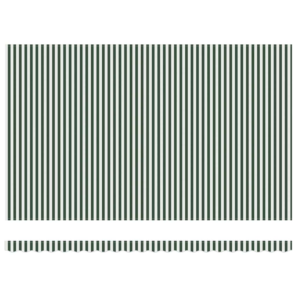 Tenda retrattile Verde e Bianco 500 × 350 cm