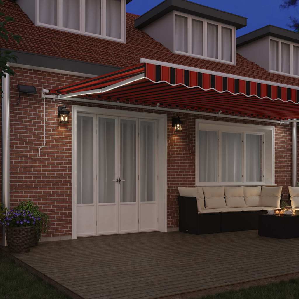 Tenda retrattile arancione e marrone 600 × 300 cm