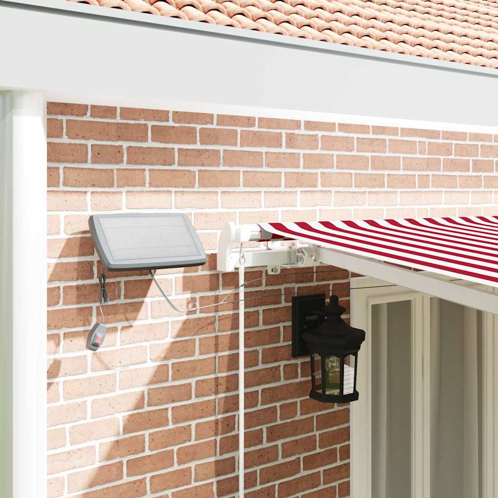 Tenda retrattile Rosso e Bianco 600 × 300 cm